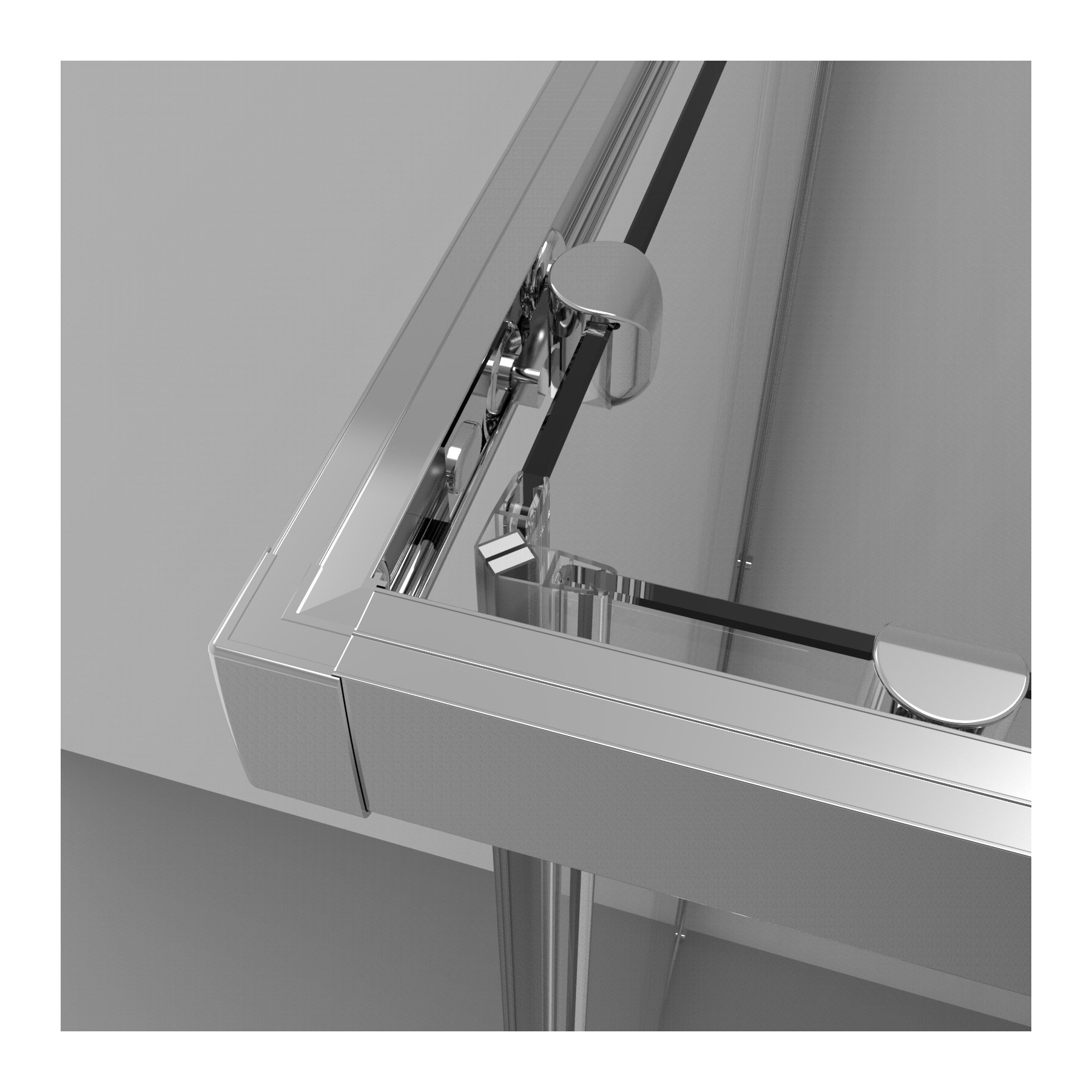 Box doccia LISBONA doppia porta scorrevole rettangolare 3 lati 120x80x80 cm altezza 190 cm cristallo 6 mm