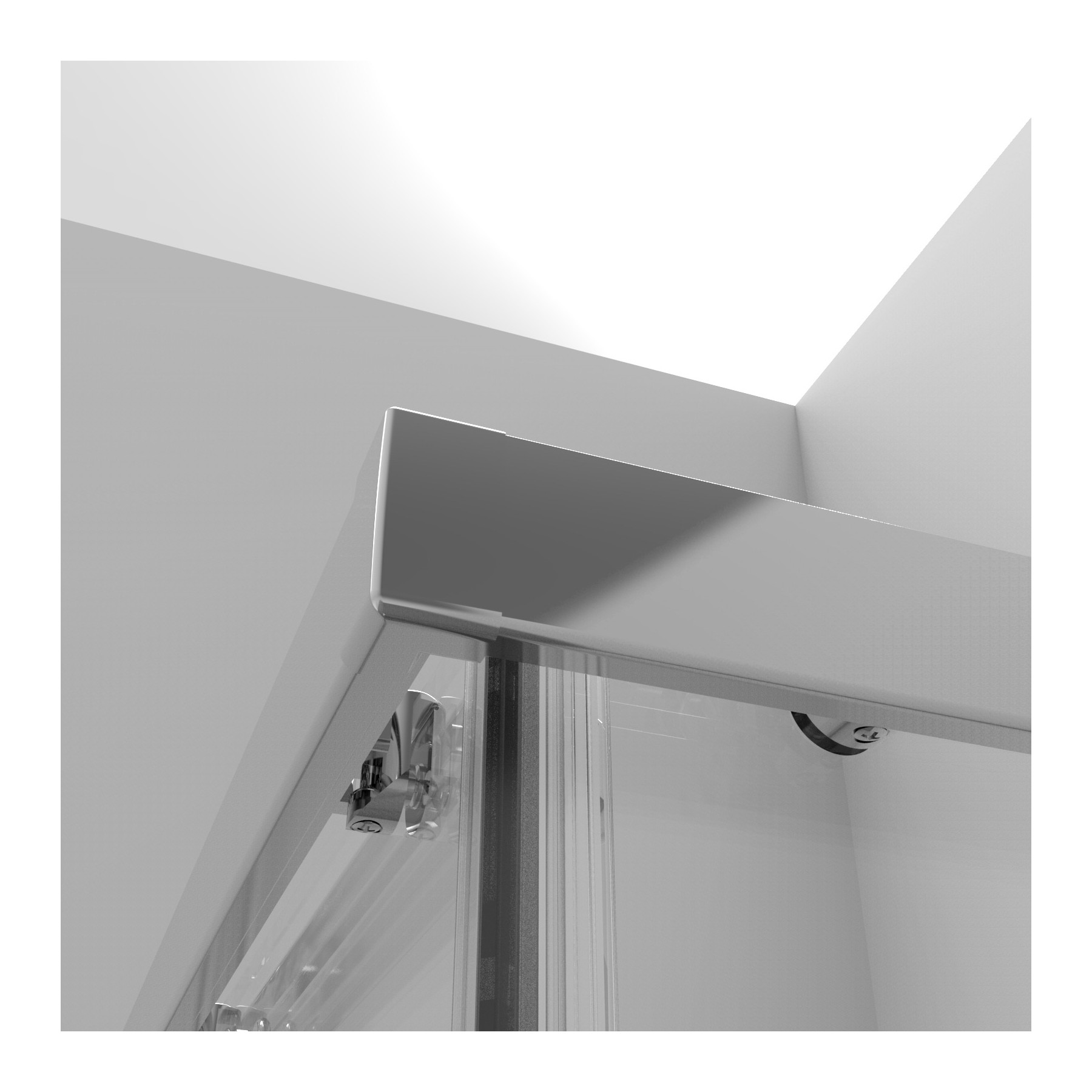 Box doccia LISBONA doppia porta scorrevole quadrata 3 lati 70X70x70 cm altezza 190 cm cristallo 6 mm