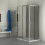 Box doccia MOSCA doppia porta scorrevole rettangolare 3 lati 110x80x80 cm altezza 200 cm cristallo 8 mm