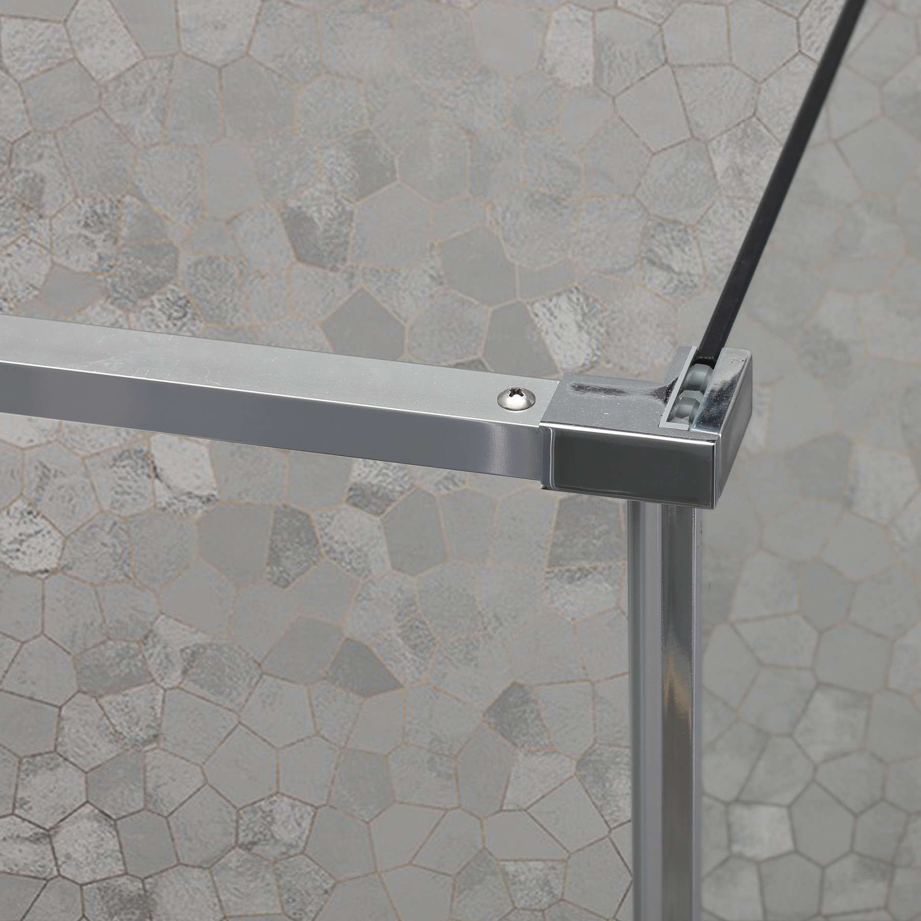 Box doccia OSLO porta battente con fissetto più fisso rettangolare 130x80 cm altezza 200 cm cristallo 6 mm