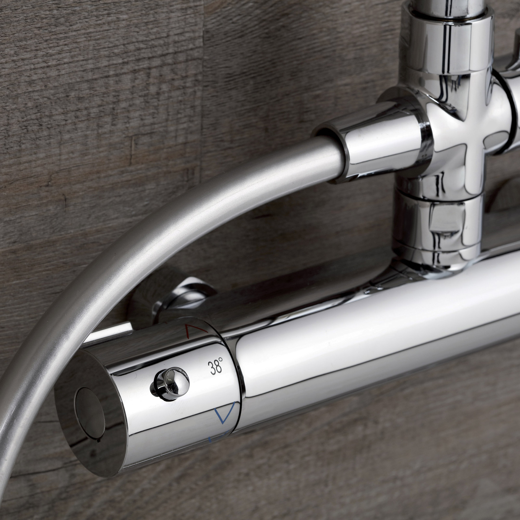 Colonna Doccia Termostatica LIMA altezza regolabile 95-127 cm inox lucido