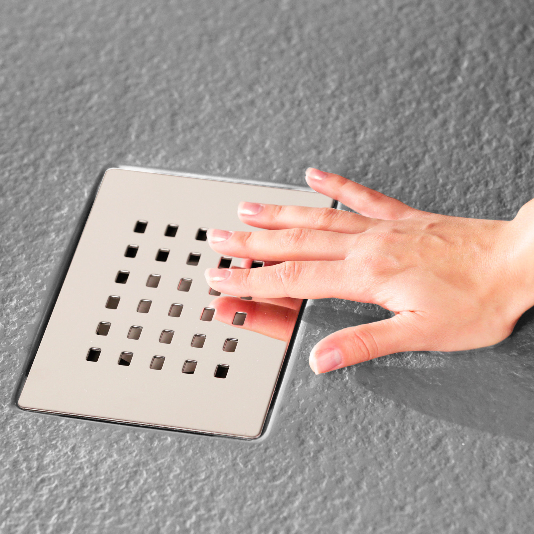 Piatto Doccia MILANO 140x80 cm resina alto 3 cm effetto ardesia, Grigio Opaco