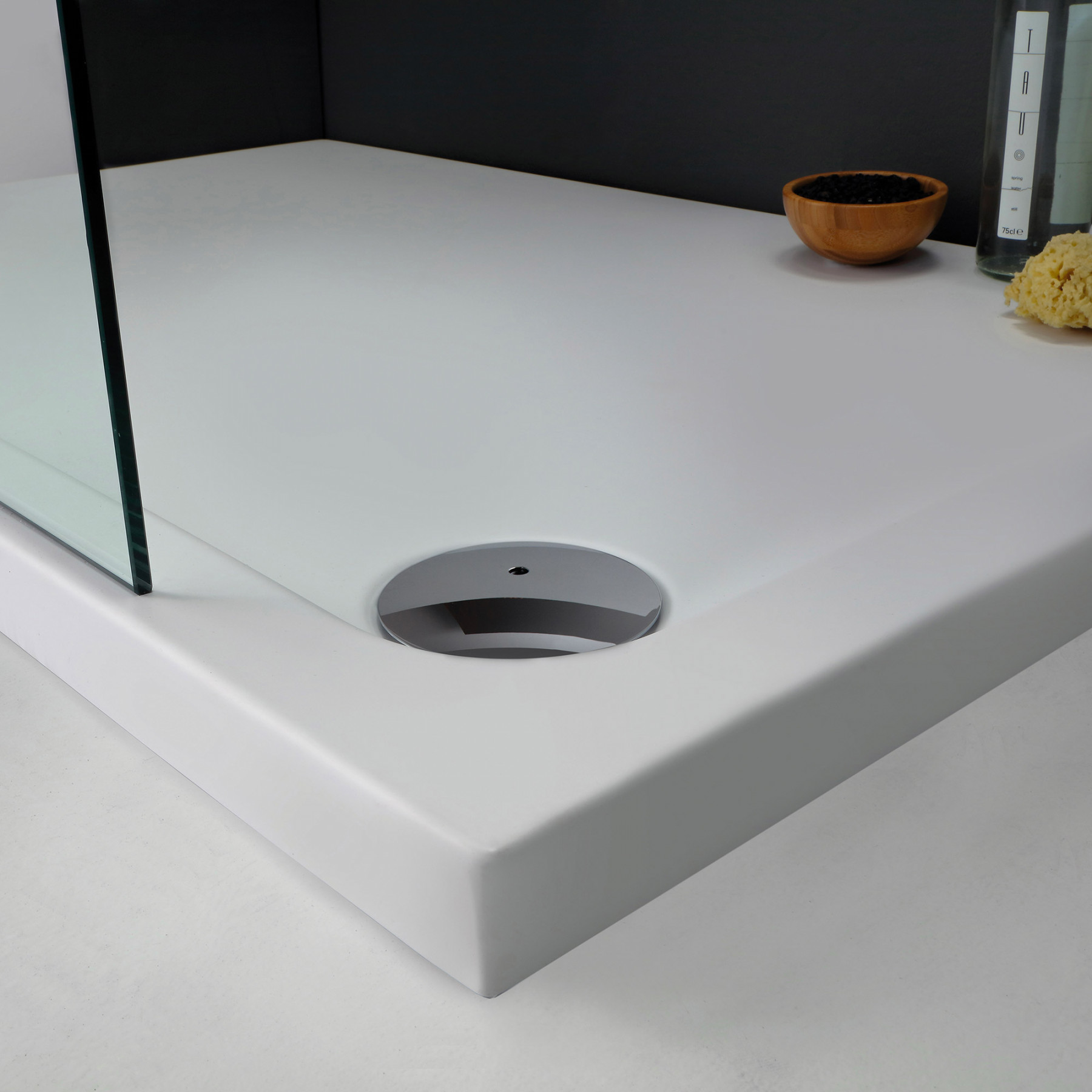 Piatto Doccia acrilico PALERMO 100x80 cm alto 4,5 Destro Bianco Opaco