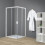 Box doccia TOKYO doppia porta scorrevole rettangolare 110x80 cm altezza 200 cm cristallo 6 mm bianco opaco