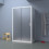 Box doccia TOKYO porta scorrevole rettangolare 3 lati 110x80x80 cm altezza 200 cm cristallo 6 mm bianco opaco