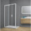 Box doccia TOKYO porta battente rettangolare 120x90 cm altezza 200 cm cristallo 6 mm bianco opaco