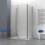 Box doccia OSLO porta battente con fissetto 3 lati rettangolare 100x80x80 cm altezza 200 cm cristallo 6 mm