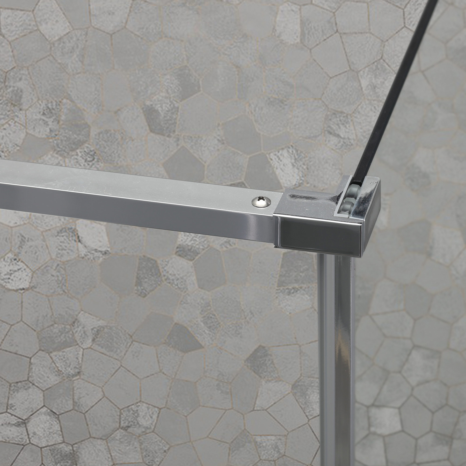 Box doccia OSLO porta battente con fissetto 3 lati rettangolare 110x80x80 cm altezza 200 cm cristallo 6 mm