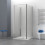 Box doccia OSLO porta battente quadrato 3 lati 80x80x80 cm altezza 200 cm cristallo 6 mm