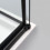 Box doccia OSLO porta scorrevole rettangolare 3 lati 100x80x80 cm altezza 200 cm cristallo 6 mm nero opaco