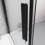 Box doccia OSLO porta scorrevole rettangolare 3 lati 110x80x80 cm altezza 200 cm cristallo 6 mm nero opaco