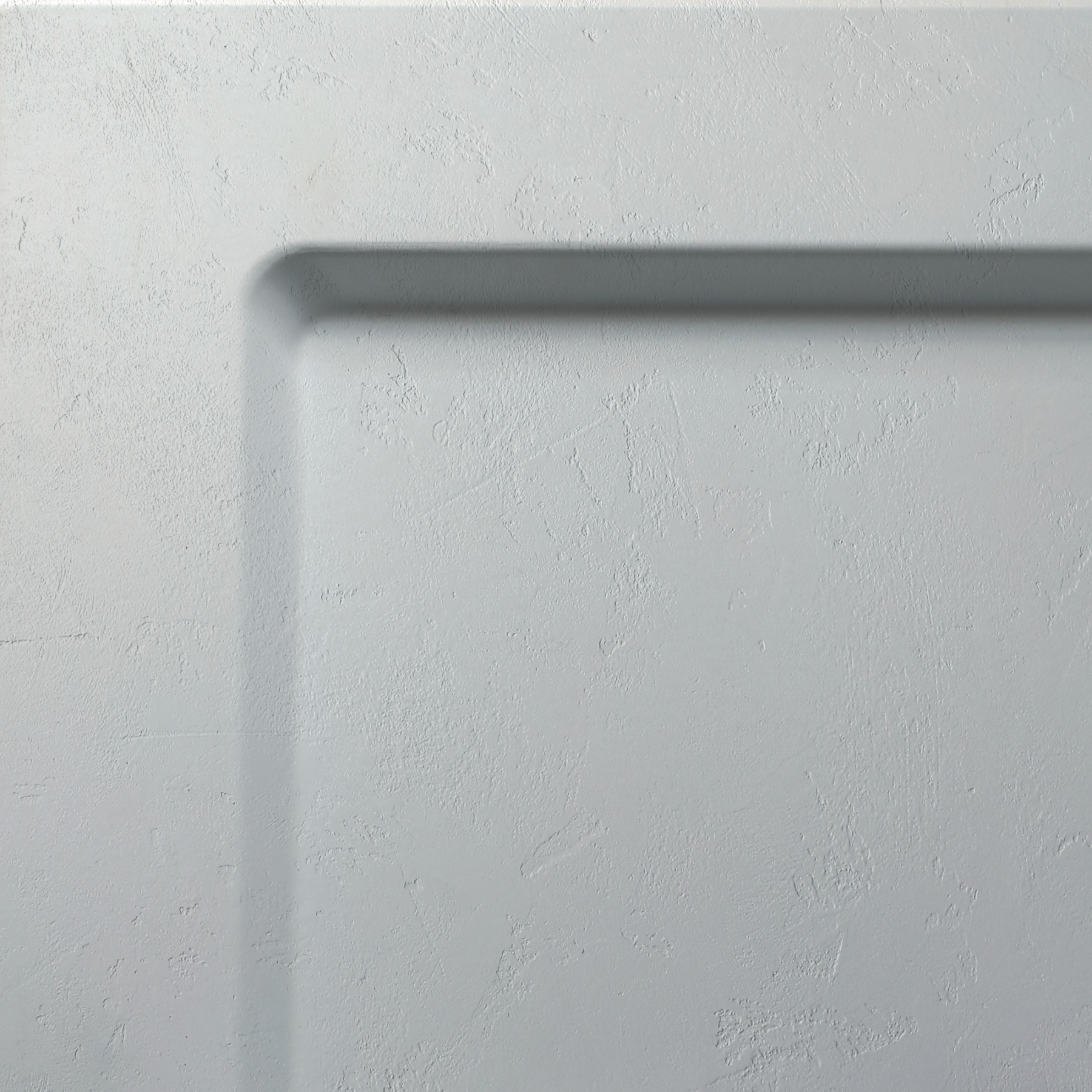 Piatto Doccia UDINE 170x80 cm alto 1,2 cm effetto cemento spatolato, Bianco Opaco