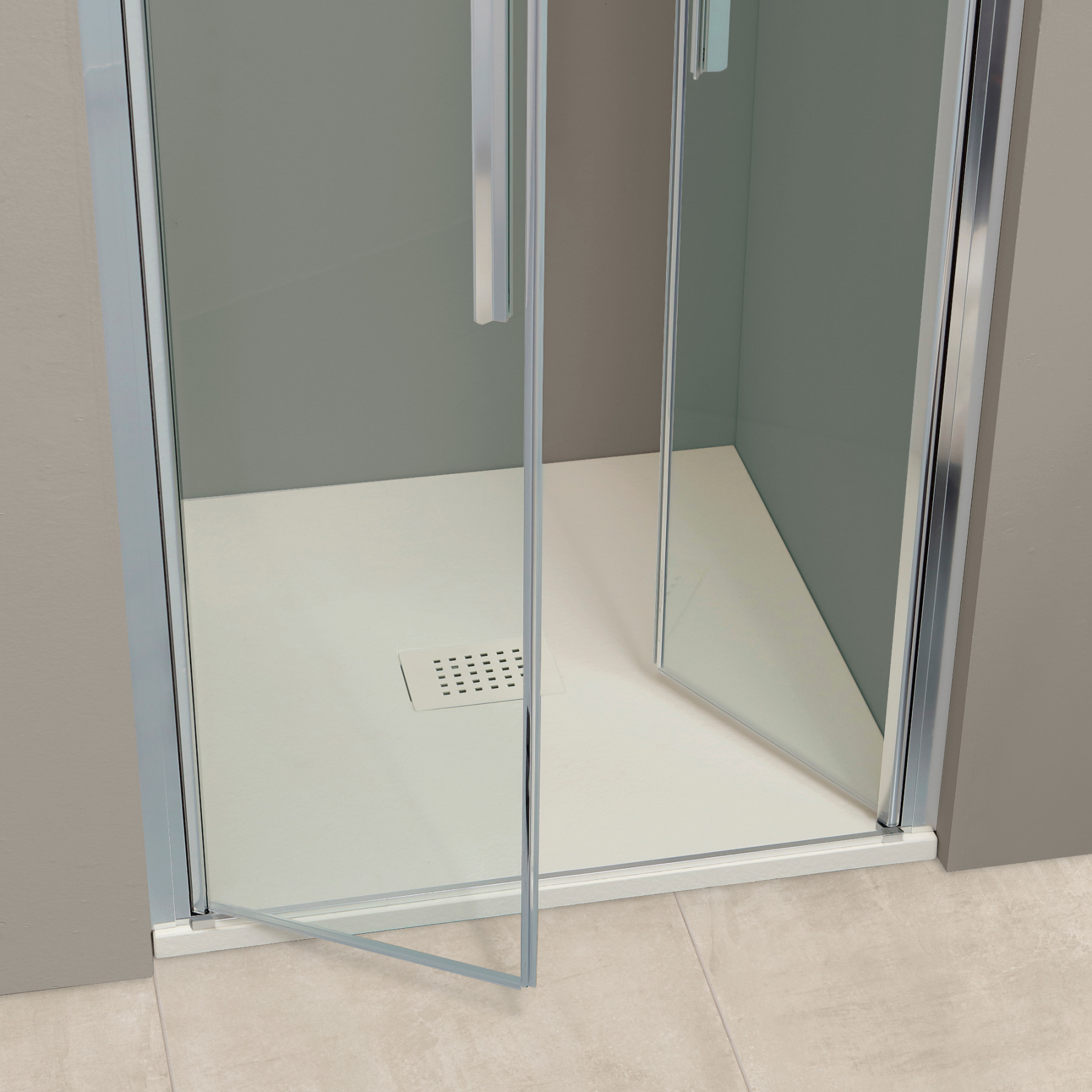 Porta doccia OSLO Saloon a nicchia 75 cm altezza 200 cm cristallo 6 mm