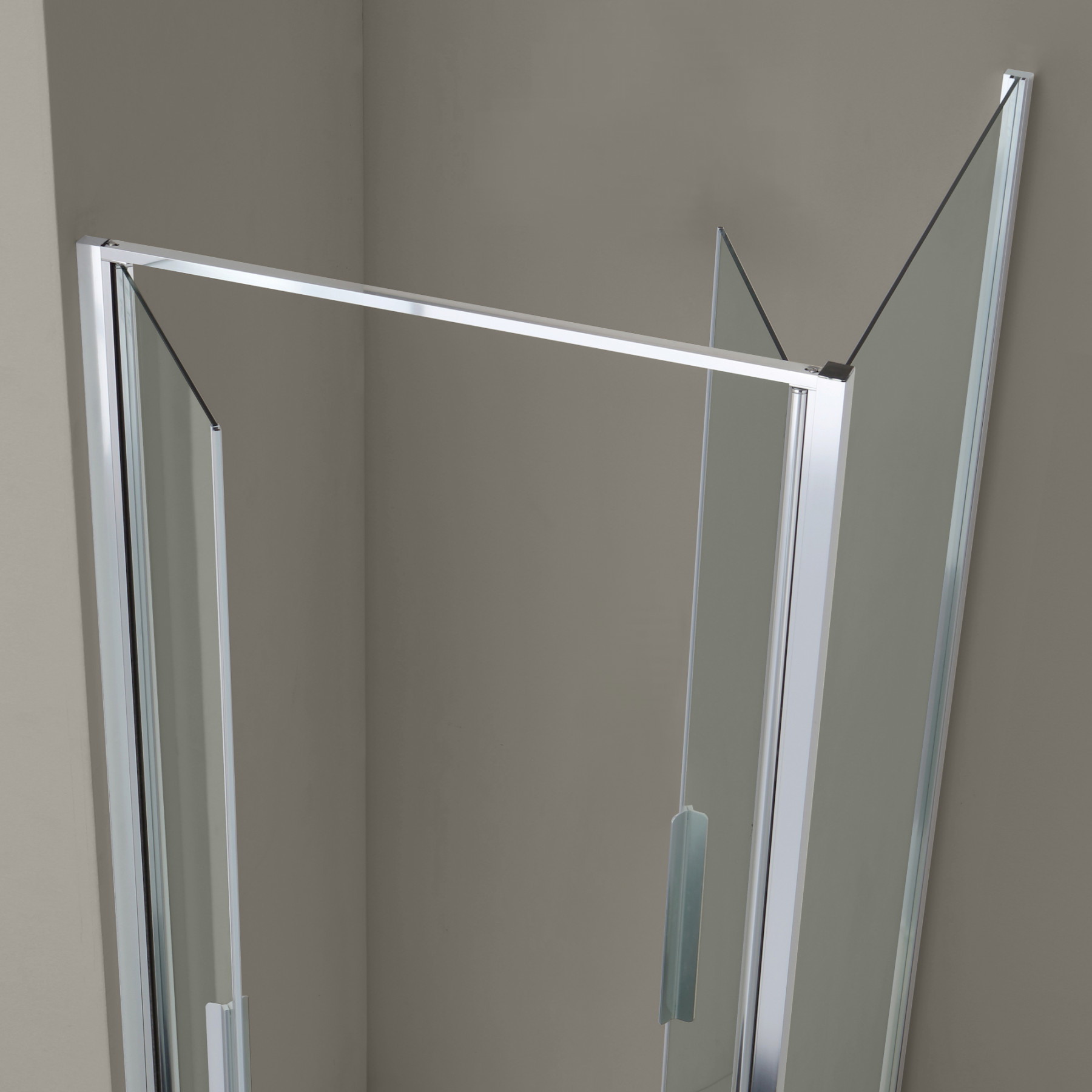 Box doccia angolare OSLO 100x70 cm porta saloon altezza 200 cm cristallo 6 mm