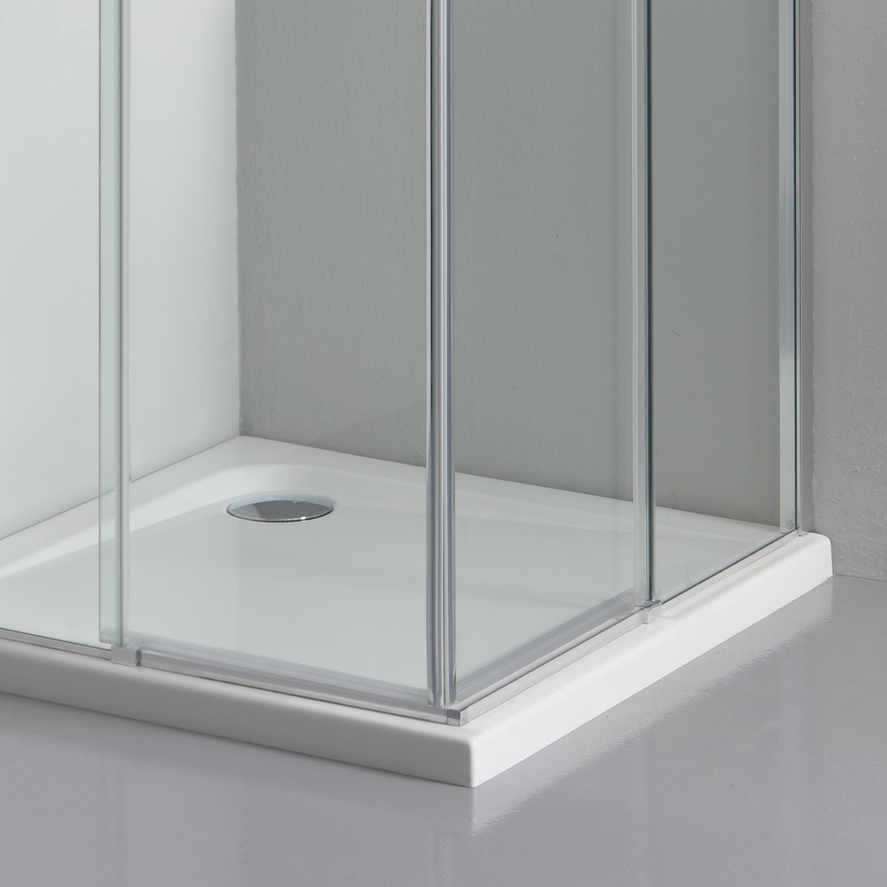 Box doccia OSLO doppia porta scorrevole quadrato 75x75 cm altezza 200 cm cristallo 6 mm