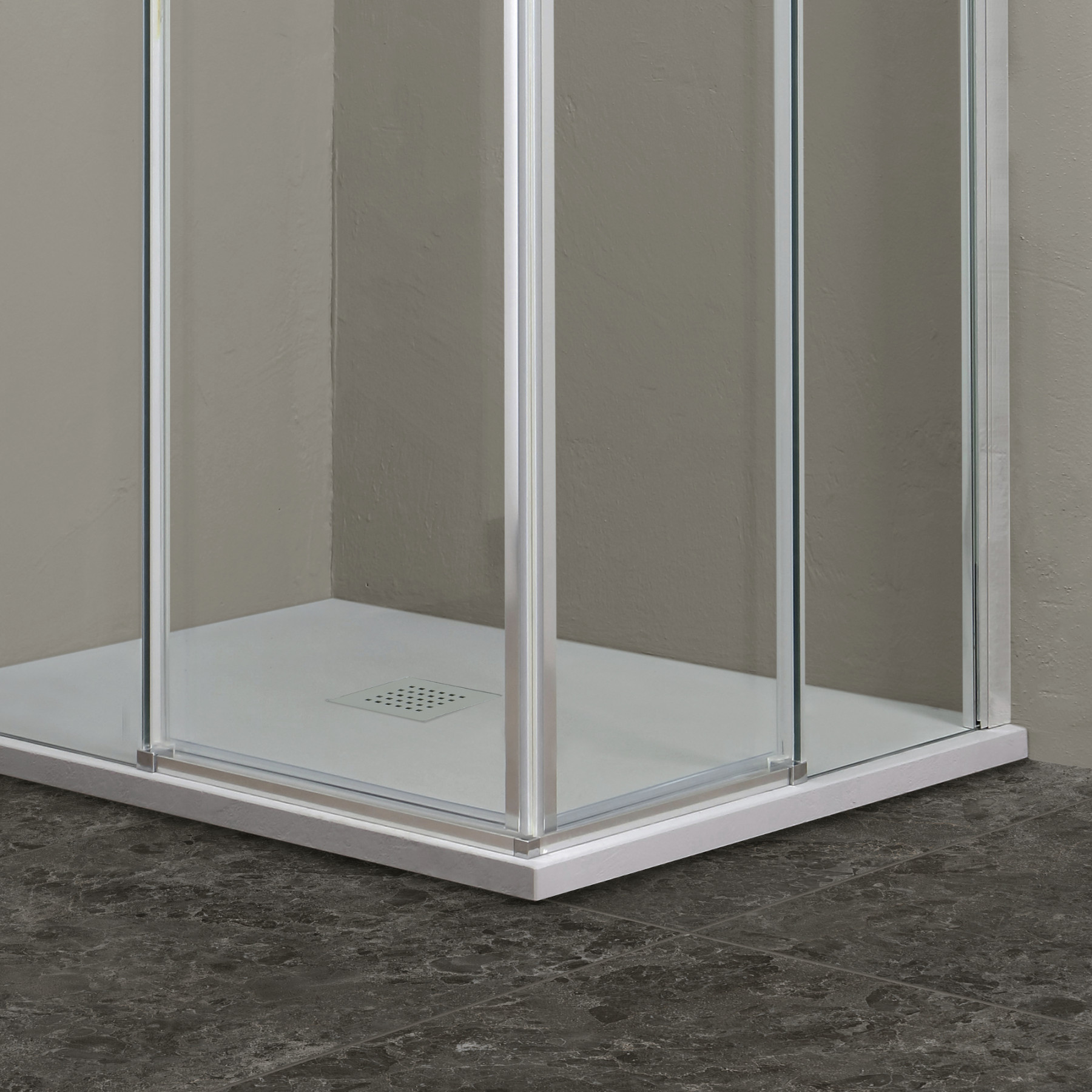 Box doccia DENVER doppia porta scorrevole 80x80 cm cristallo 8 mm