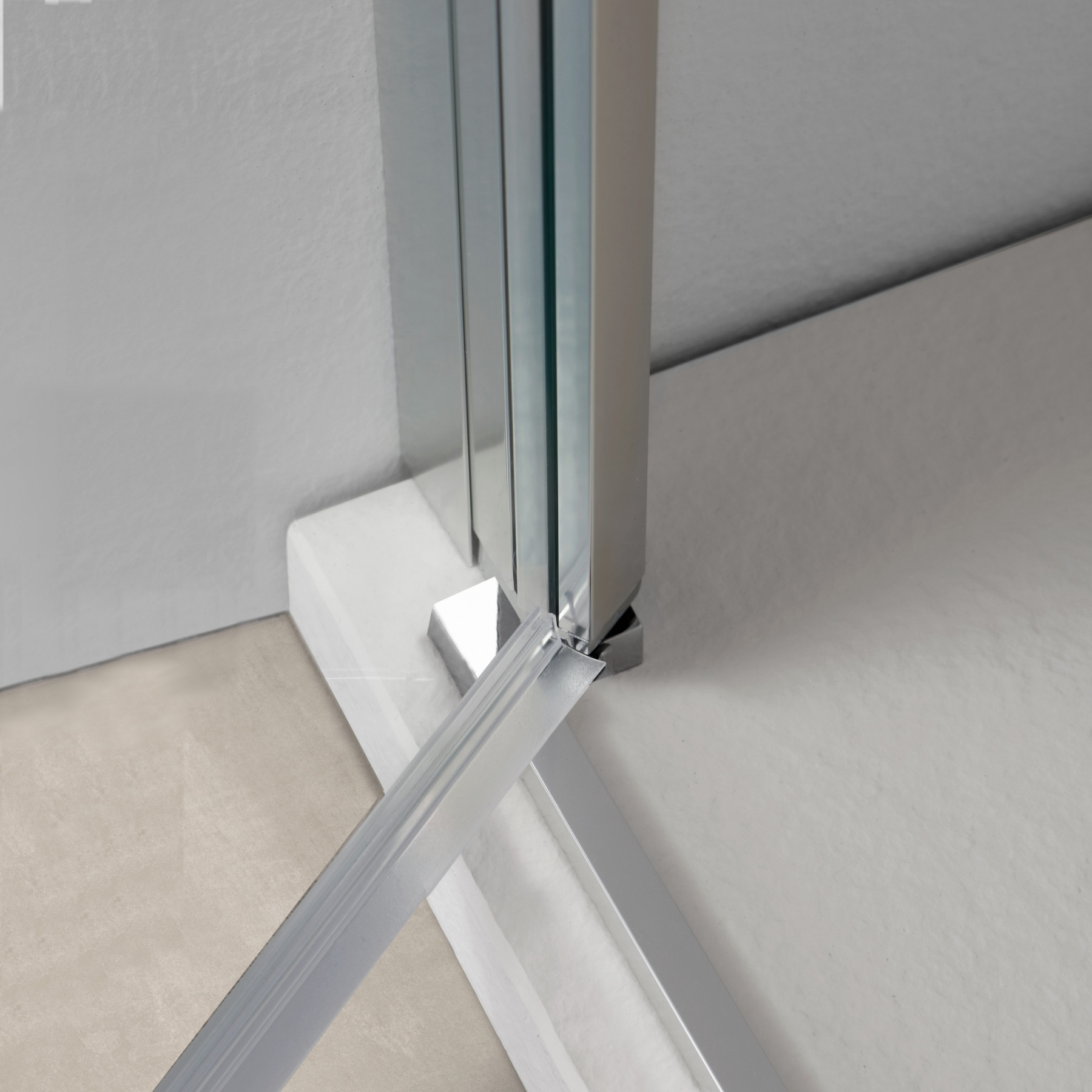 Box doccia OSLO porta battente quadrato 3 lati 80x80x80 cm altezza 200 cm cristallo 6 mm