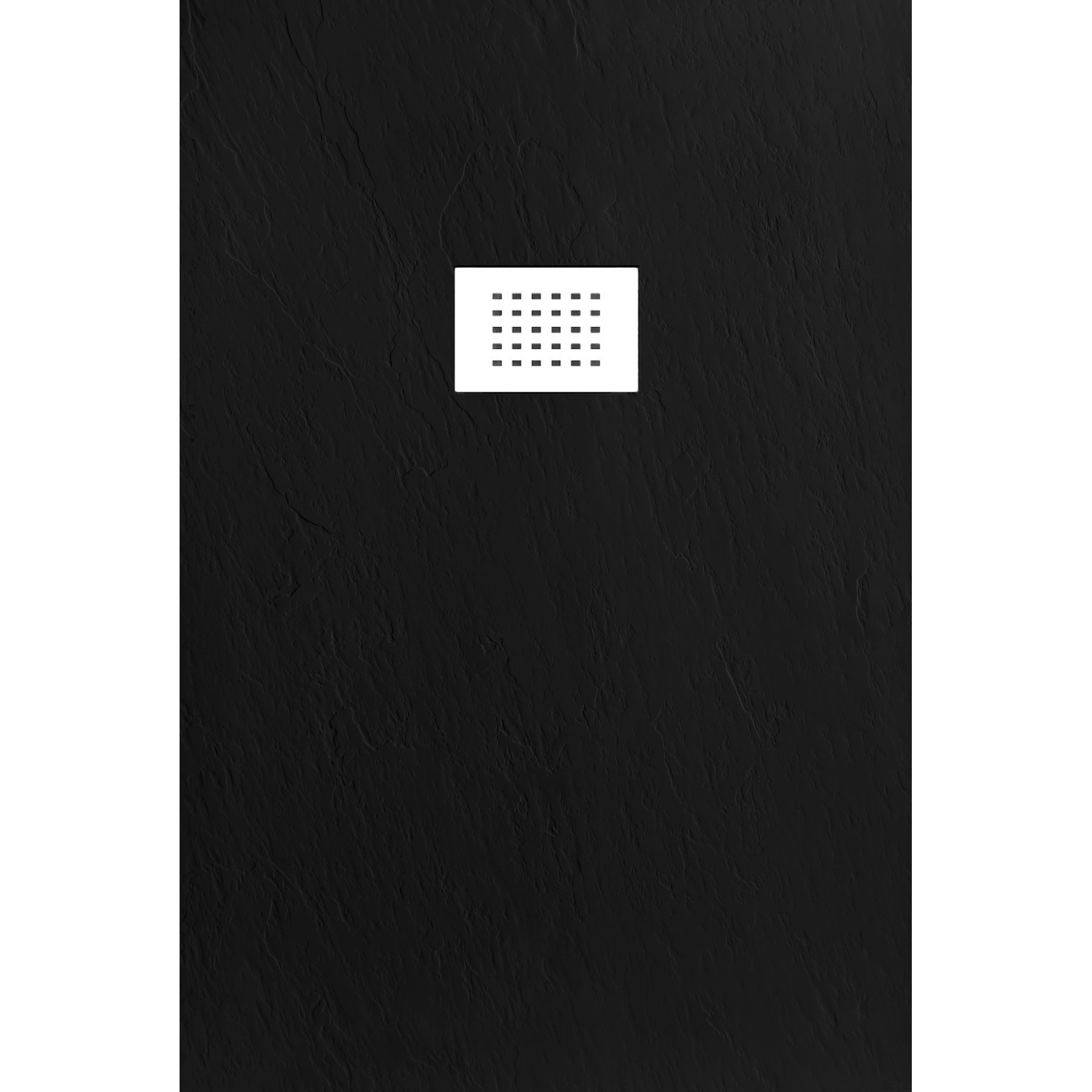 Piatto doccia CARRARA 120x80 cm marmoresina effetto pietra, nero opaco