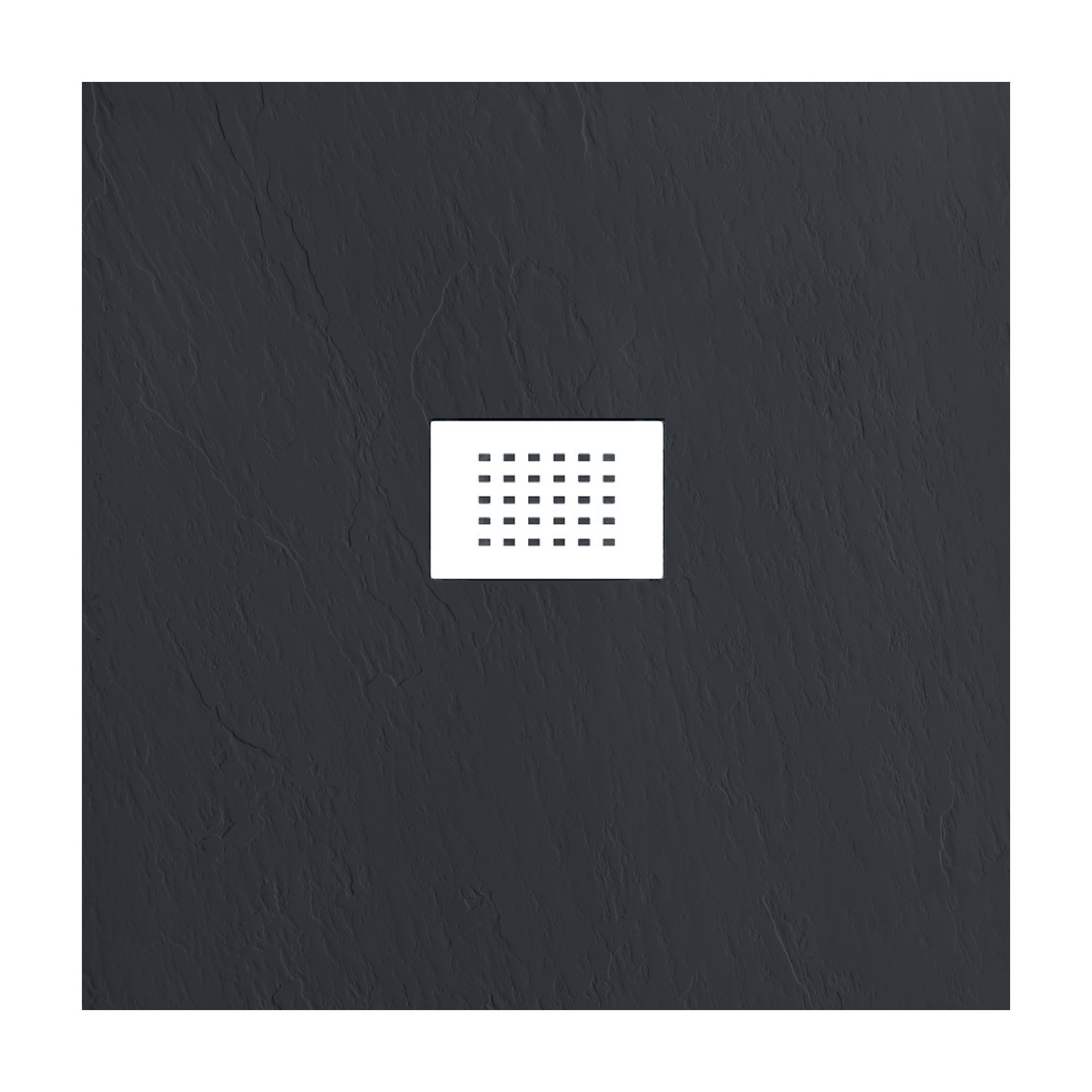 Piatto doccia CARRARA 70x70 cm marmoresina effetto pietra, antracite opaco