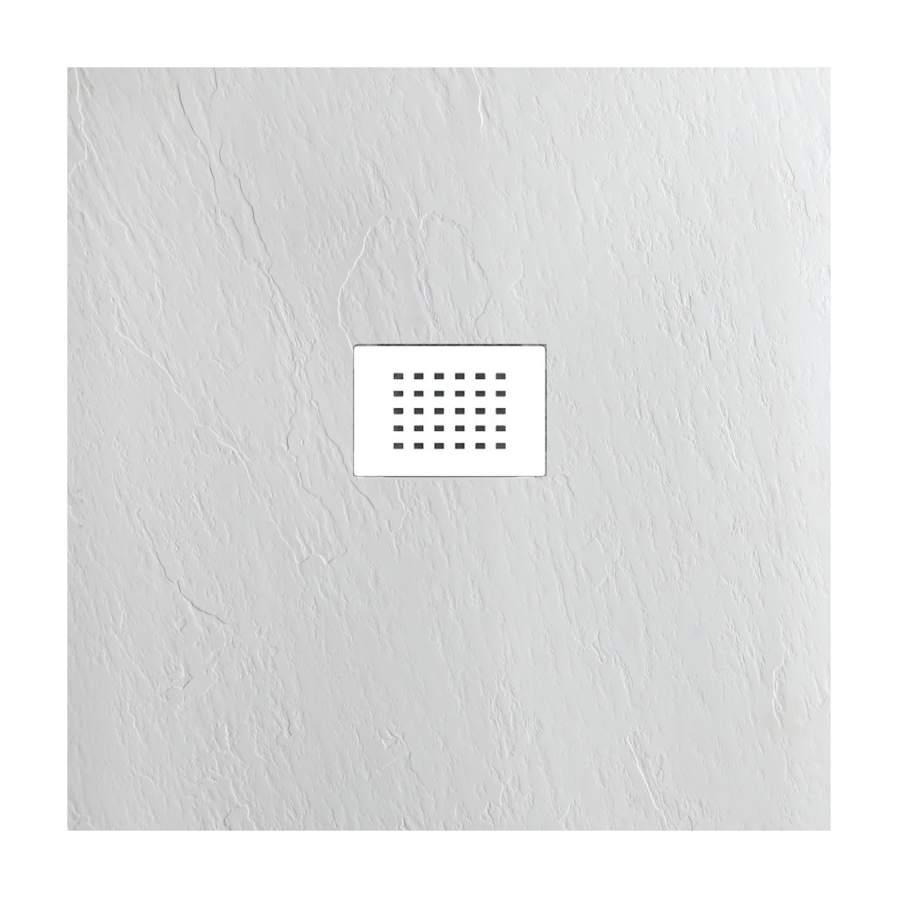 Piatto doccia CARRARA 75x75 cm marmoresina effetto pietra, bianco opaco