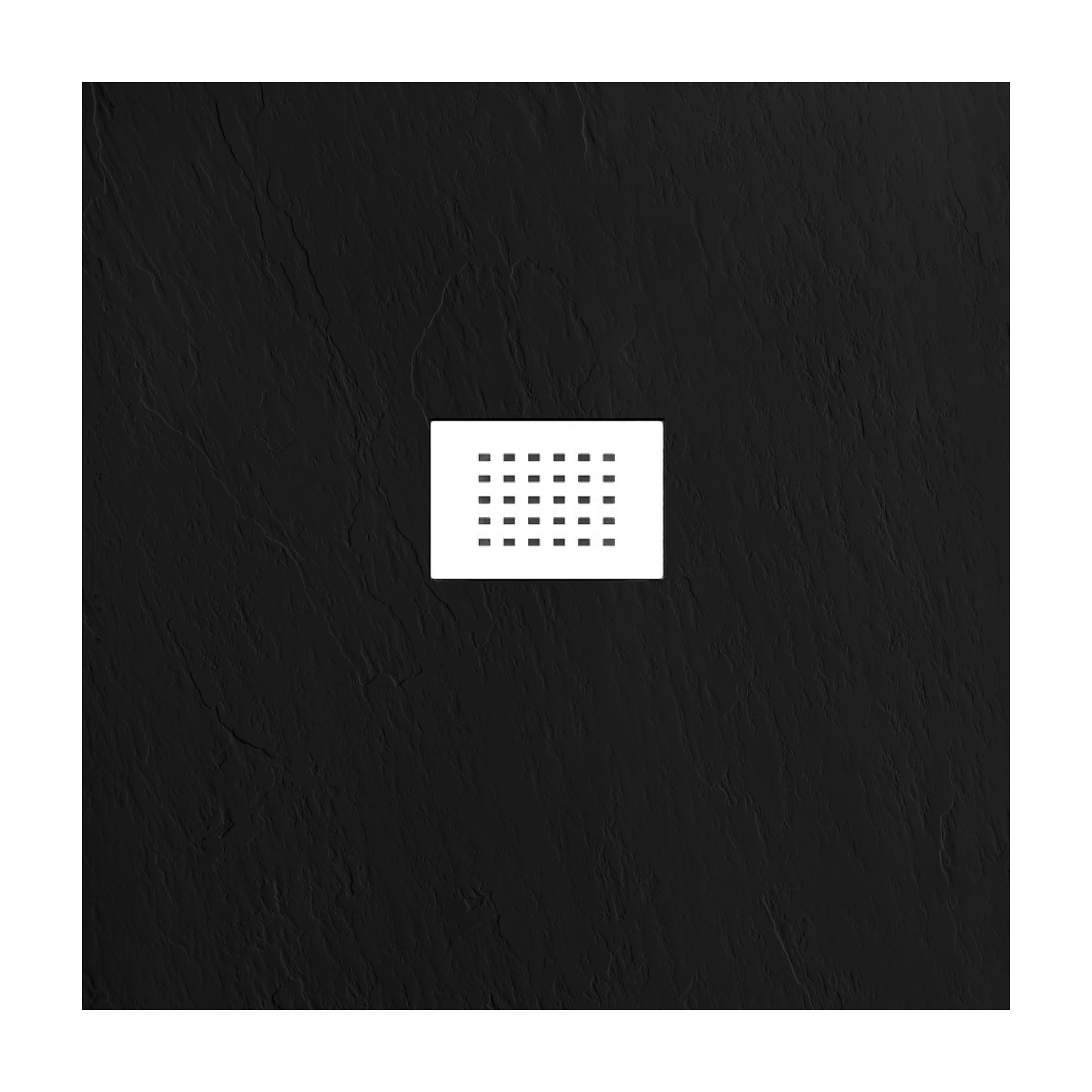 Piatto doccia CARRARA 80x80 cm marmoresina effetto pietra, nero opaco