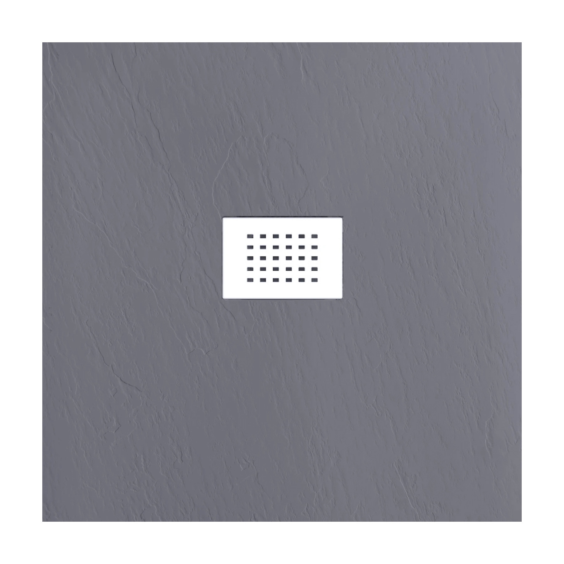 Piatto doccia CARRARA 90x90 cm marmoresina effetto pietra, grigio opaco