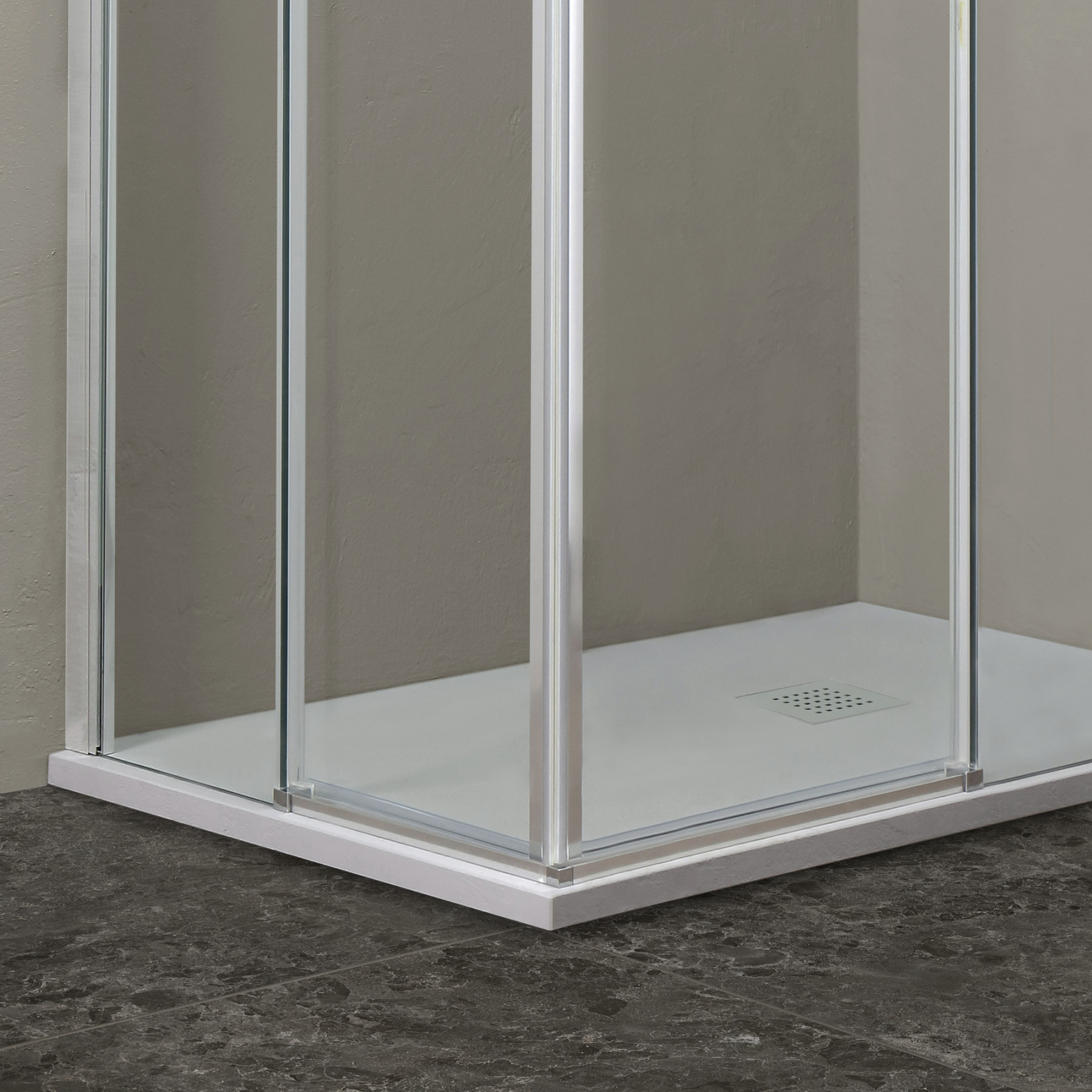 Box doccia DENVER doppia porta scorrevole 100x70 DX cm cristallo 8 mm