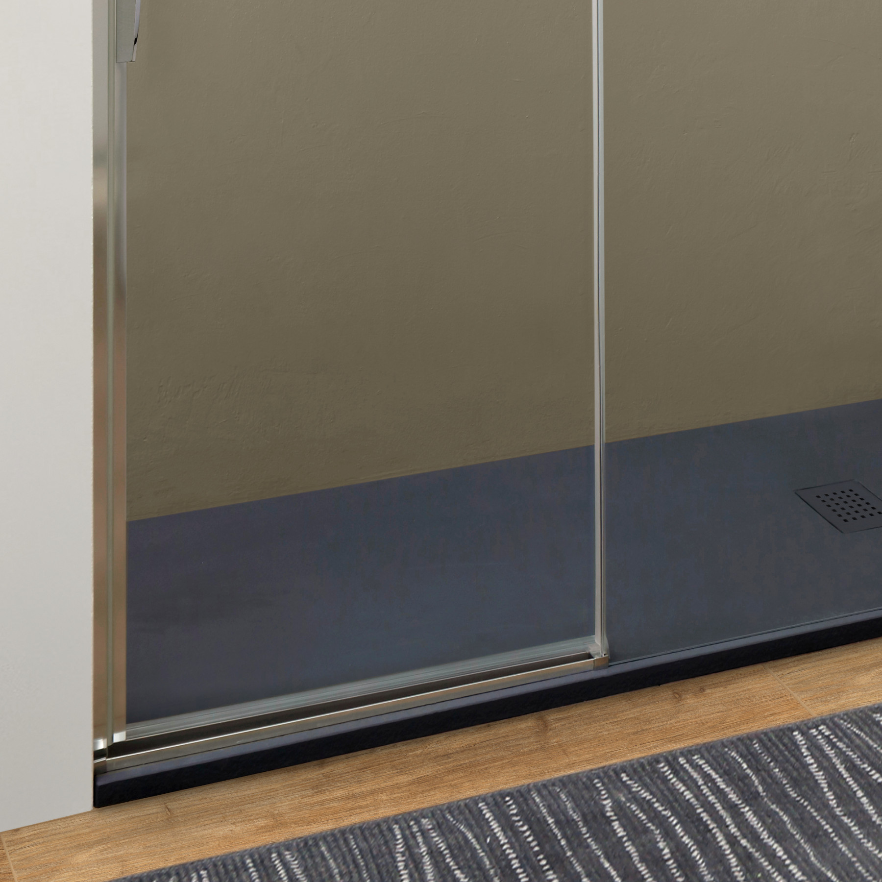 Porta doccia DENVER scorrevole 140 DX cm altezza 200 cm cristallo 8 mm