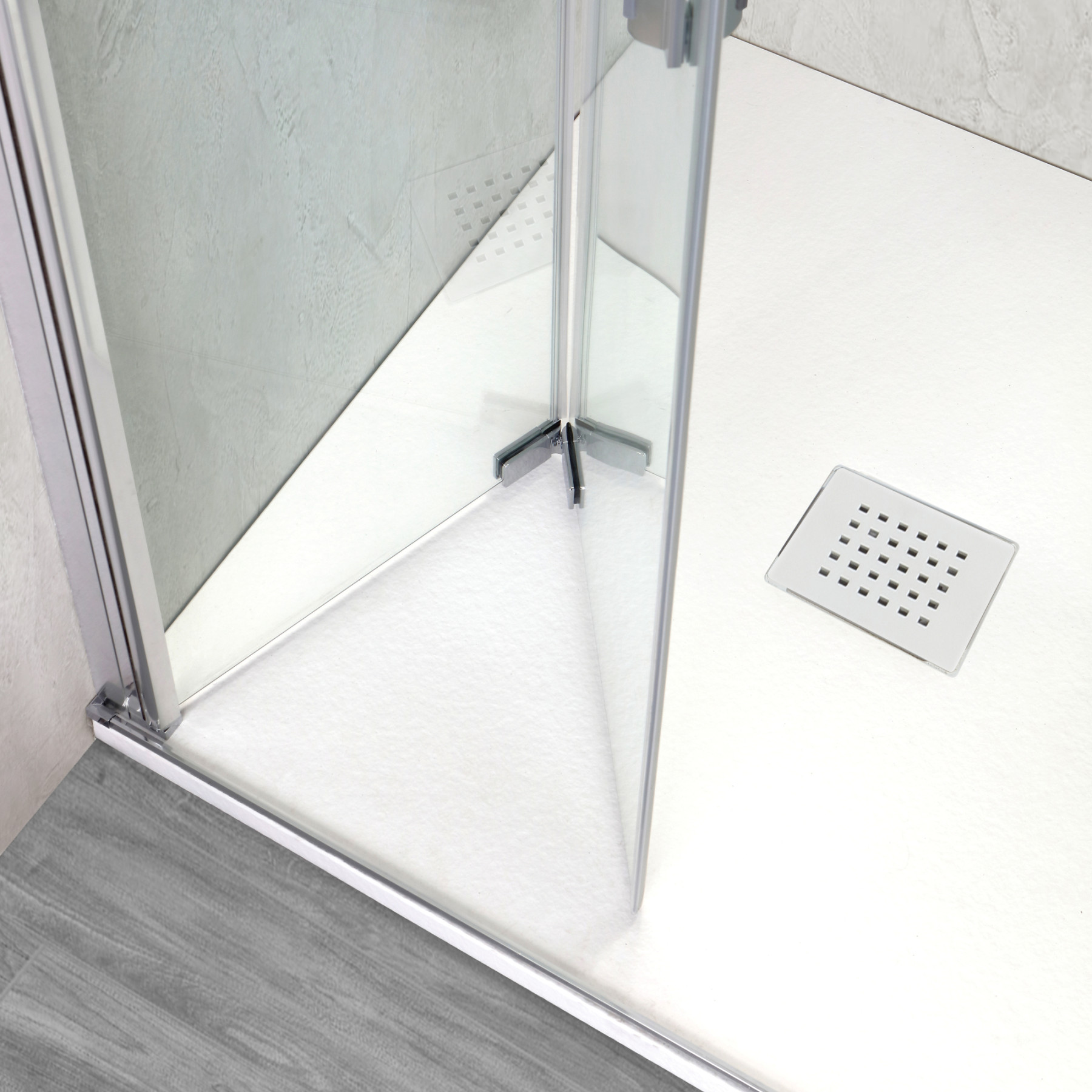 Box doccia angolare OSLO pieghevole 75x75 cm altezza 200 cm cristallo 6 mm