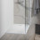 Piatto Doccia VERONA 90x90 cm ultraslim 2,6 cm effetto pietra, con piletta, Bianco Opaco