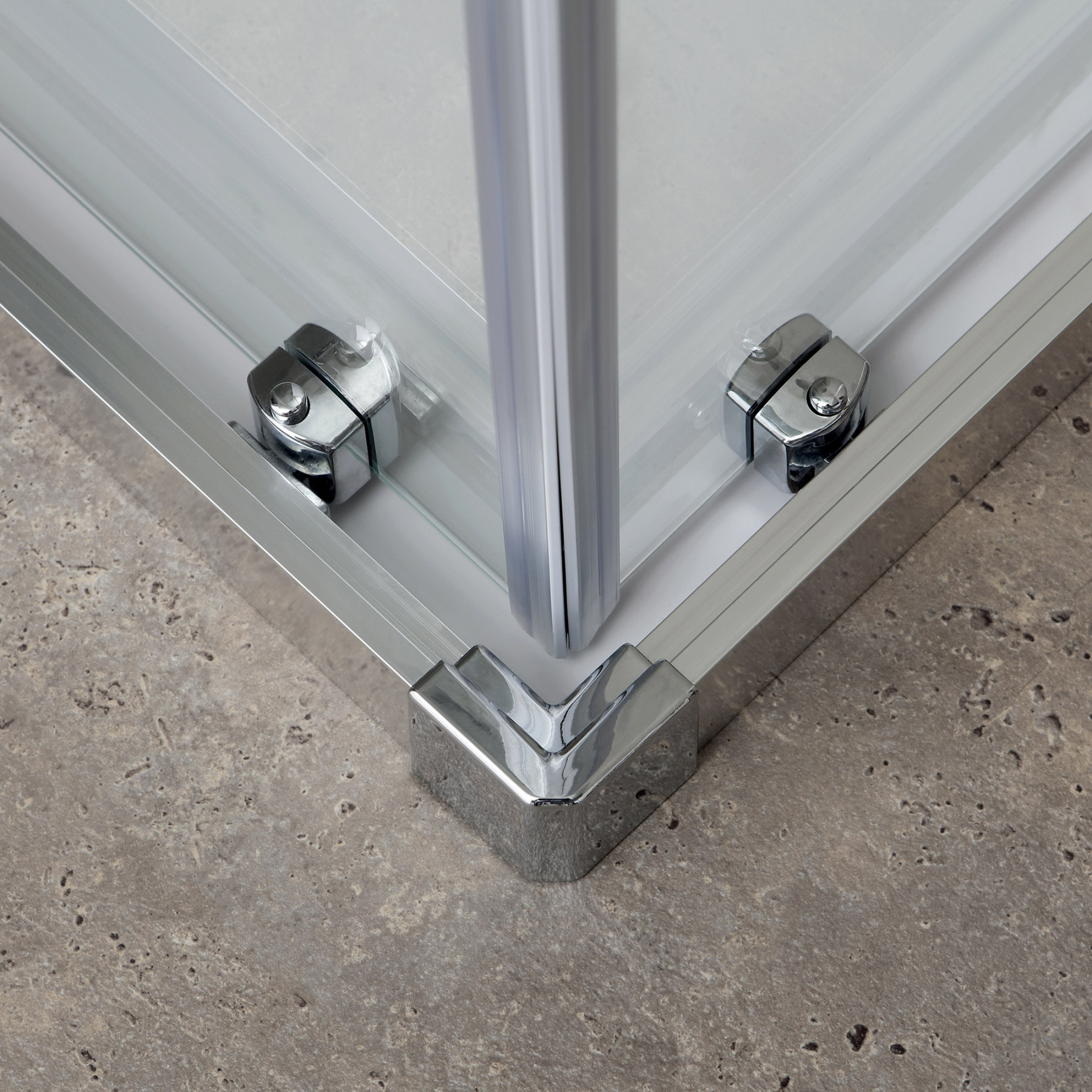 Box doccia TOKYO doppia porta scorrevole quadrato 100x100 cm altezza 200 cm cristallo 6 mm