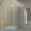 Box doccia TOKYO porta battente rettangolare 3 lati 90x70x70 cm altezza 200 cm cristallo 6 mm