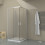 Box doccia TOKYO doppia porta scorrevole rettangolare 3 lati 120x80x80 cm altezza 200 cm cristallo 6 mm