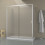 Box doccia TOKYO porta scorrevole rettangolare 3 lati 160x80x80 cm altezza 200 cm cristallo 6 mm